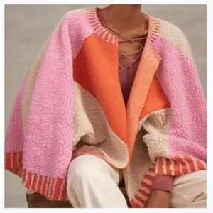 NWT Anthropologie Maeve Dusk & Dawn Color Cape Caplet Poncho OS S M L XL